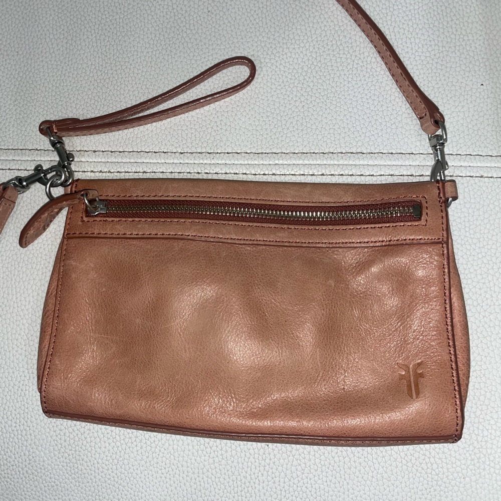 FRYE pink leather crossbody